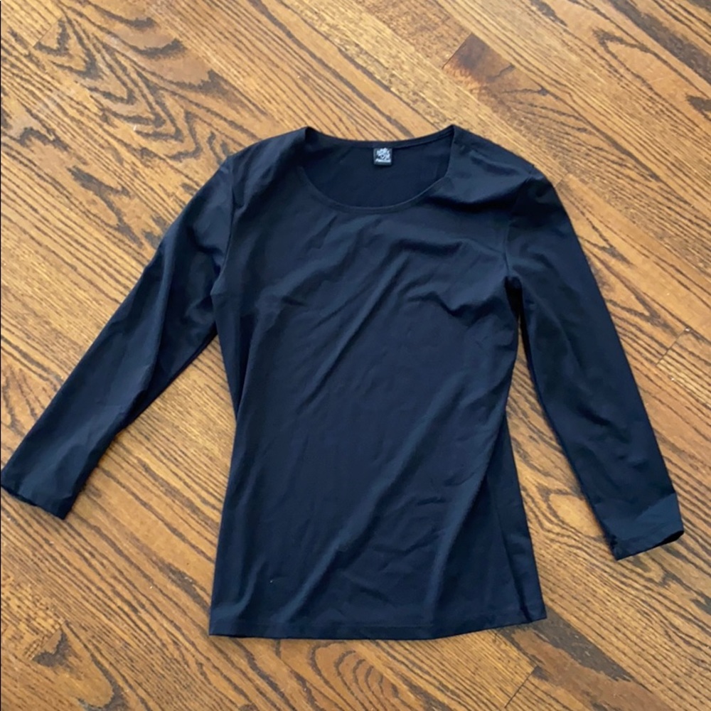 Black Slinky Top with 3/4 sleeves